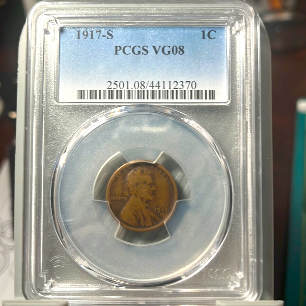 1917-s Penny PCGS VG08.